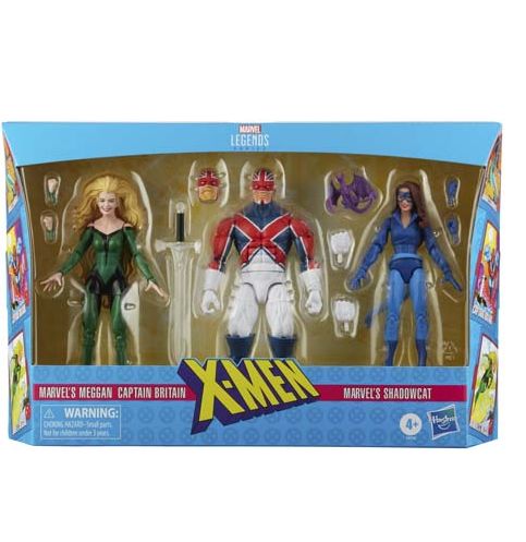 Marvel Legends: Figure packs - MEGGAN, CAPTAIN BRITAIN and SHADOWCAT x-men 3PK