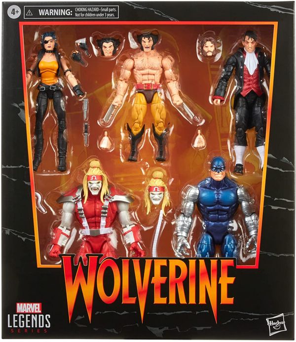 Figuras Marvel Legends Series Wolverine-Pack de 5 Unidades, Incluye Wolverine, Omega Red de Marvel, Marvel's Cyber, Marvel's Callisto, Jason Wyngarde