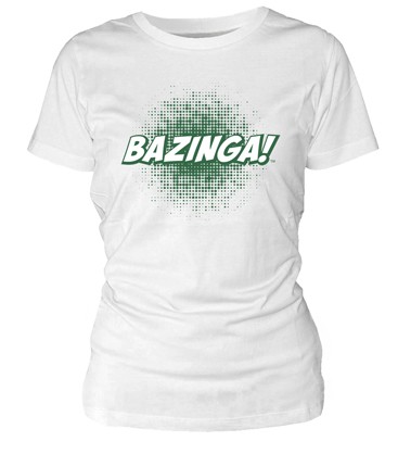 BAZINGA CAMISETA BLANCA CHICA THE BIG BANG THEORY (TALLA L)