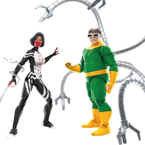 Marvel Legends Pack Figuras 60 Aniversario Spiderman Marvel’s Silk y Doctor Octopus