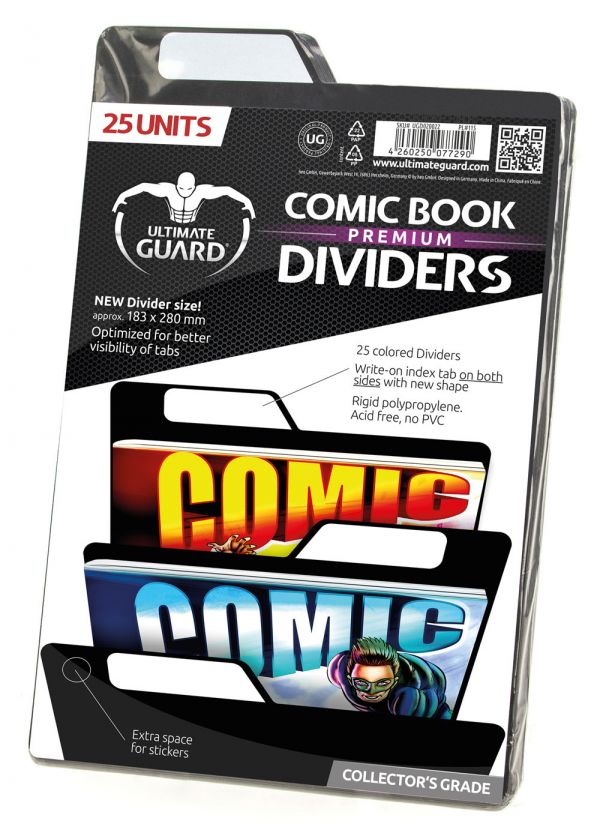 Separadores para cómics Premium Negro (25 unidades)