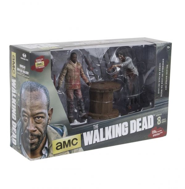  The Walking Dead (Los muertos vivientes): Action figures pack TV series - MORGAN with IMPALED WALKER deluxe boxed set